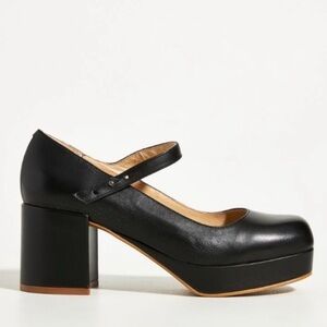 GUC Intentionally _____ Black Mary Jane Heels block heel leather black 7